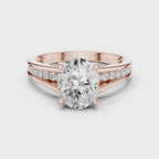 Rose gold pavé split band ring 360 product video