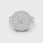 white gold cluster ring full spin showcasing detailing