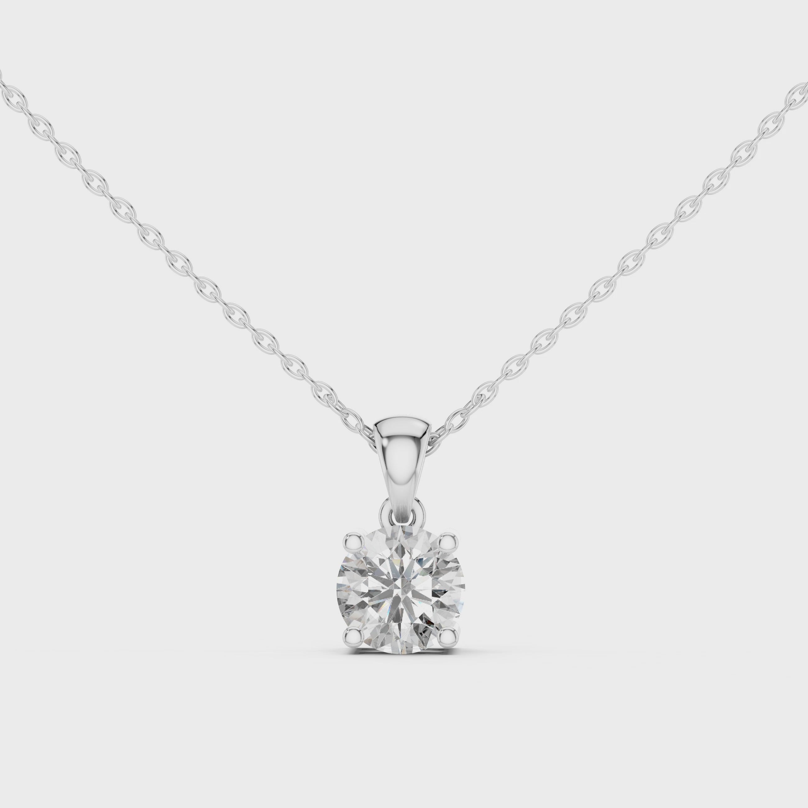white gold pendant 360 degree view fine jewellery